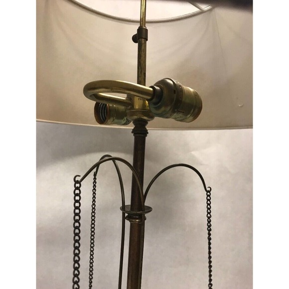 Vintage Bouillette Table lamp Fredrick Cooper Chicago candle holder Desk French - Picture 4 of 8